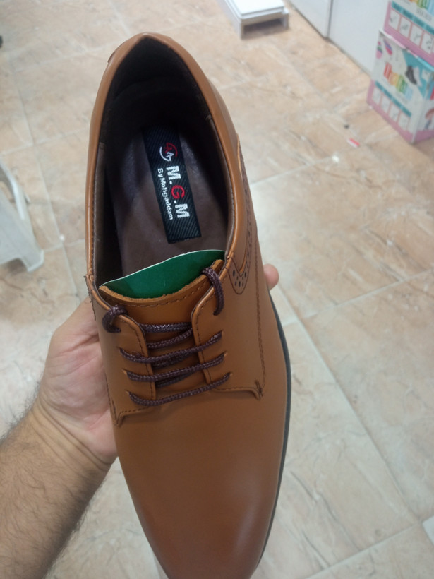 کفش چرم مردانه مدل پترو بندی